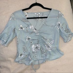 Express Floral Crop Blouse